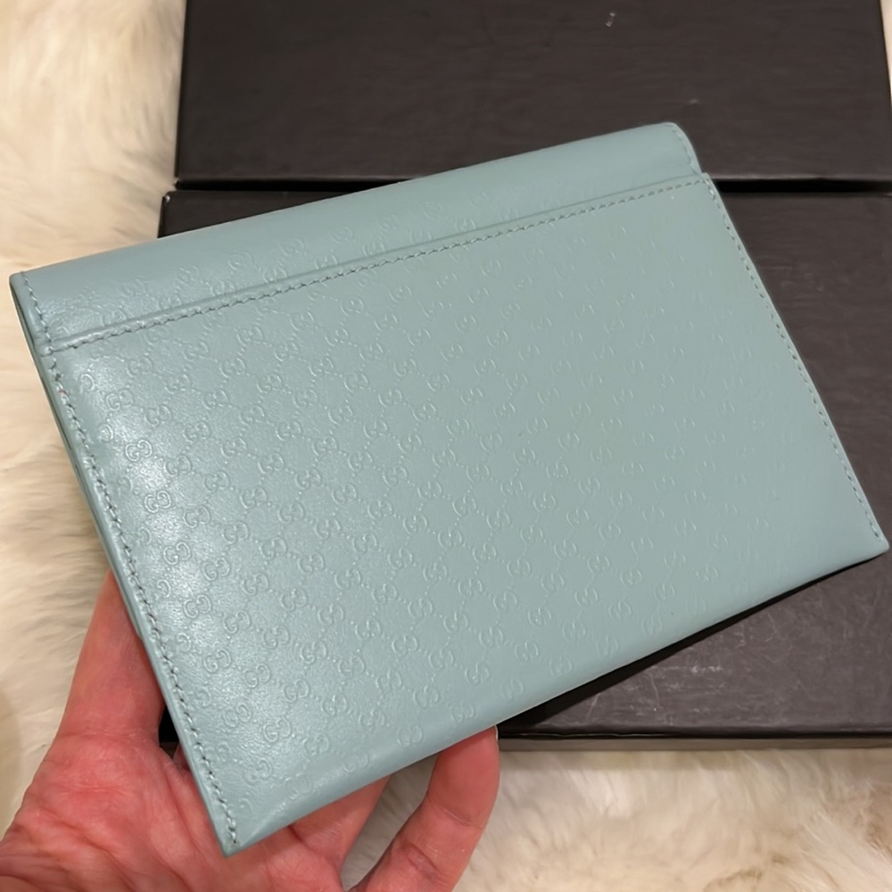 Gucci card case/wallet, new with a tag, light blue, elegant - Picture 4 of 8